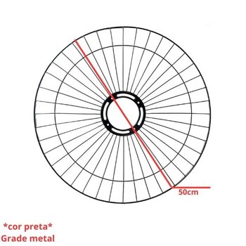 GRADE P/VENTILADOR 50CM VENTISOL PAREDE BIV_NEW - METAL PRETA 135FIOS -*VENDIDA P/UNIDADE*- p/MOD.G3 DIANTEIRA=TRASEIRA / P/MOD.MX ATUAIS SÓ DIANTEIRA