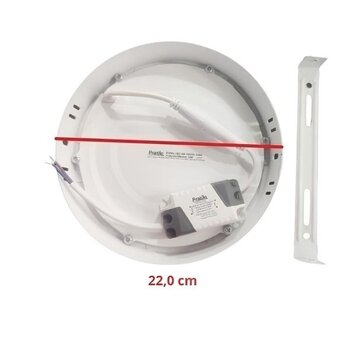 LUMINÁRIA PLAFON PAINEL LED SOBREPOR RD22,0CM P/VENTILADOR DE TETO - 18W6500KBIV BRANCA B/BRANCA - AVANT