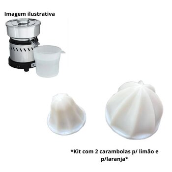 carambola encaixe e10,0mm sextavado p/espremedor de suco tron master super hiper - kit c/02un_1 p/laranja + 1 p/limao