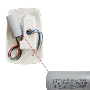 CHAVE 3VELOCIDADES P/VENTILADOR DE TETO 110V VOLARE-ORIGINAL VOLARE_VENTAX VENTAX10 - C/CAP.10,0UF (4,0+6,0MF)