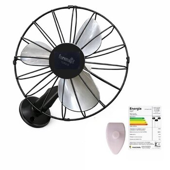 ventilador de parede 030cm loren sid turbo 30cm 110v-135w preto hel-3p g/metal+aberta controle de velocidade