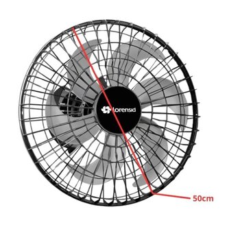 ventilador de teto loren sid orbital 50cm turbo m2 biv160w06,0uf g/pl preto 6pÁs - rotacao 360-graus - sem luminaria p/area gourmet