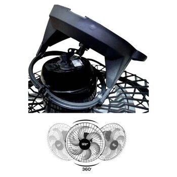 ventilador de teto orbital 50cm biv160w06,0uf loren sid turbo wind g/pl m2 preto 6pÁs - rotacao 360-graus - sem luminaria p/area gourmet