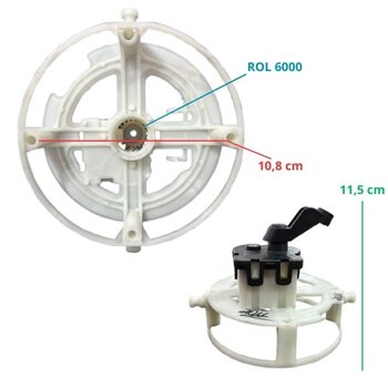 tampa do motor ventilador venti-delta premium orbital 360graus 50/60cm c/caixa de engrenagens redutora montada - usar c/rol.0000 - diametro 00,0cm