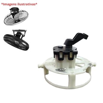 tampa do motor ventilador venti-delta premium orbital 360graus 50/60cm c/caixa de engrenagens redutora montada - usar c/rol.0000 - diametro 00,0cm