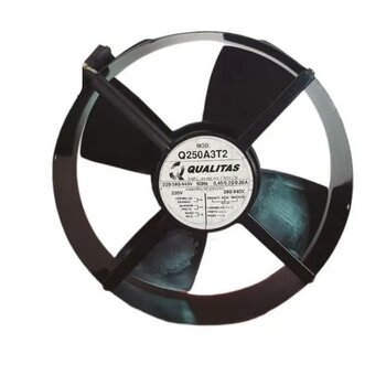 exaustor de 25cm microventilador qualitas trif.220v/380v/440v 088/88/110w vazao.01638m3/h 3270rpm axial cooler 4pÁs q250a3t2