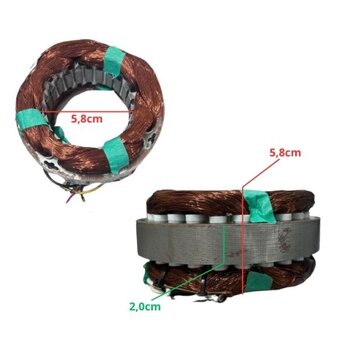 estator bobinado motor ventilador osc loren sid 50/60cm turbo m1 biv250w08,5uf - turbo mesa coluna parede -*usar cap.08,5uf