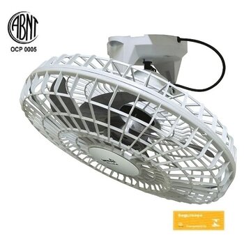 ventilador de teto orbital 50cm biv160w06,0uf loren sid turbo wind g/pl m2 branco 6ps - rotacao 360-graus - sem luminaria p/area gourmet