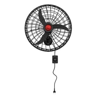 ventilador de parede 060cm ventisol comercial 3pas premium biv200w preto g/pl bipartida c/controle de velocidade
