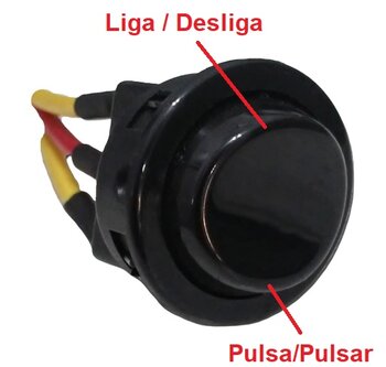 Tecla Assador Elétrico Arke Botão c/Capa S/Led Biv - Pos-1 Liga/Desliga Motor Giratório_Pos-2 Bate+Volta/Pulsar Acendedor Elétrico dos Queimadores a G