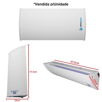 ARMADILHA LUMINOSA MATA MOSCAS ULTRALIGHT BIV16W ARANDELA P-30 2-LÂMPADAS LED08W - *BRINDE 1 - PLACA ADESIVA 450X220MM