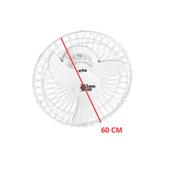 ventilador de teto loren sid orbital 60cm turbo m1 biv 250w g/mt branco - rotacao 360-graus - sem luminaria p/area gourmet
