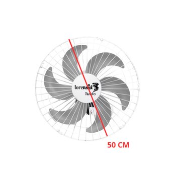 ventilador de teto loren sid orbital 50cm turbo m2 biv g/mt branco 6pÁs - rotacao 360-graus - sem luminaria p/area gourmet