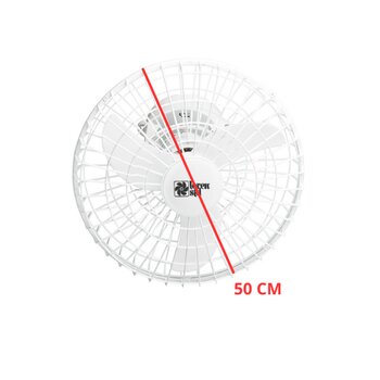 ventilador de teto loren sid orbital 50cm turbo m2 biv g/pl branco 6pÁs 160w - rotacao 360-graus - sem luminaria p/area gourmet