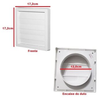 GRADE VENEZIANA 12X12CM 125MM 5-POLEGADAS AUTOFECHANTE P/VENTILA??O DE SUPERF?CIE C/TELA - VTN 5G MULTIVAC