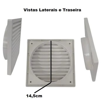GRADE VENEZIANA 15X15CM 150MM 6-POLEGADAS FIXA P/VENTILA??O DE SUPERF?CIE - GRELHA PL EXTERNA ALETA PEQUENA P/SA?DA DE AR - VTN6 MULTIVAC