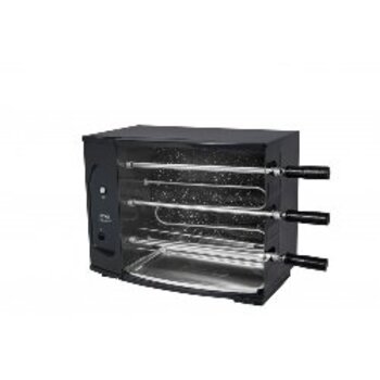 Assador Churrasqueira Rotativa Elétrica 110Volts 03-Espetos - Arke Vitta Smart - Modelo p/Uso Direto na Tomada 110Volts