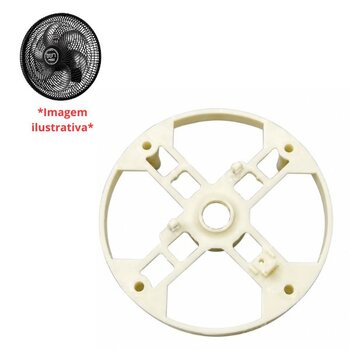 Tampa do Motor Ventilador Tron NO 50/60cm Traseira - Base de Nylon S/Cabo Oscilante N.O. BRANCA - Encaixe P/Rol-6000Zz