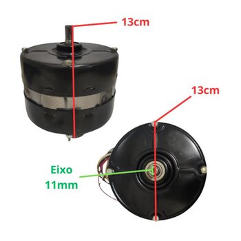 MOTOR P/EXAUSTOR VENTI-DELTA 30CM LINHA PESADA BIV05,0UF 200W E11MM ALTA ROTAÇÃO-1720RPM ALTA VAZÃO-1250M3H 78DB