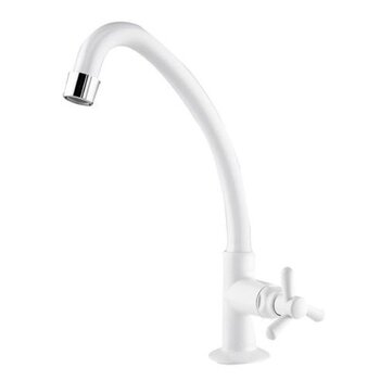 TORNEIRA MESA BICA MOVEL PLASTICA BRANCA P/PIA COZINHA LAVATORIO - PACIFIC VIQUA