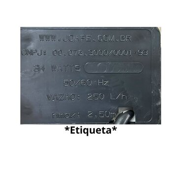 Bomba de Agua 0250LH 220V 34W/35W Hmax.2,50MT P/Climatizador Joape Pedestal/Reservatorio - Cassino_737 Copacabana_660 Fortaleza_777 Guaruja_770 Jurere