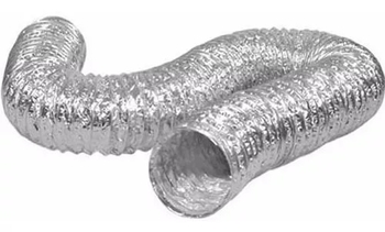 Duto Flexível de Alumínio 12cm para Exaustores - Tubo Flexível 131mm 05 Aludec 6005 p/Até 140c° - Vendido p/Metro