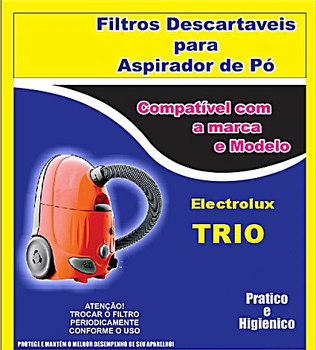 Saco Descartável para Aspirador de Pó Electrolux TRIO - Saco para Aspirador de Pó Electrolux - Kit c/3-Unidades