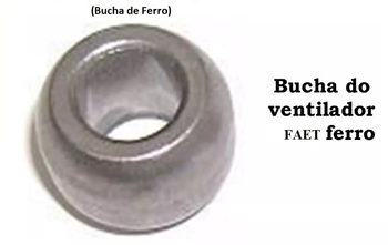 Bucha para Eixo de Ventilador Faet / Arno 8,5mm - Bucha de Ferro 8,5mm para Ventilador Arno / Ventilador Faet - Bucha para Ventilador