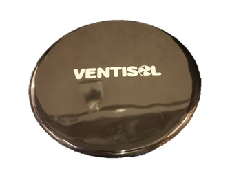 Emblema da Grade do Ventilador Ventisol Preto - Logotipo Atual 2018/2019 - Anel Frontal Plastico