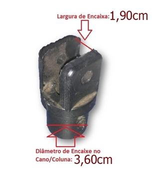 Cachimbo do Ventilador Arge 50/60cm Antigo Preto - Ponteira do Ventilador Ventisilva Antigo